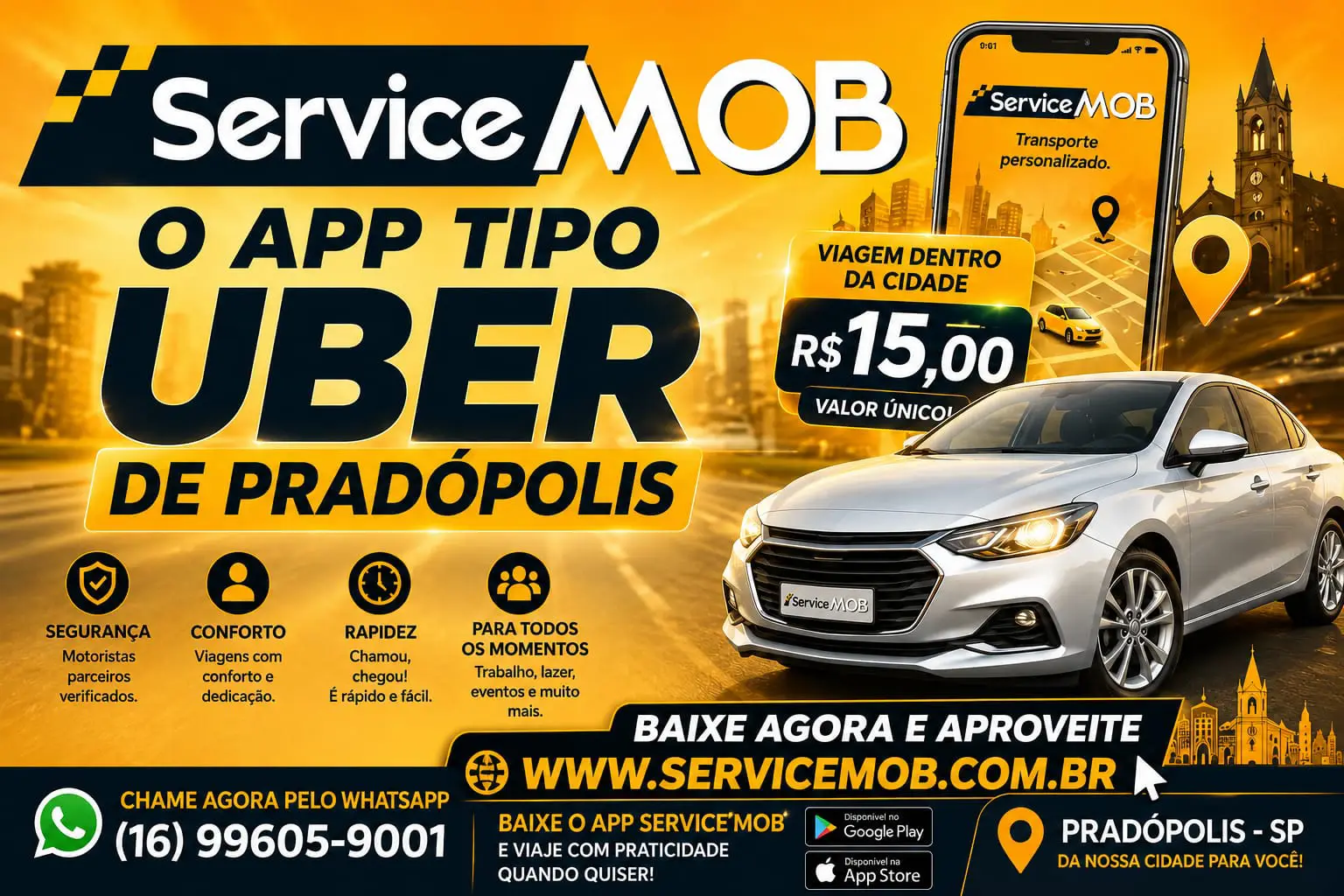 ServiceMob Uber em Pradópolis ServiceMob Uber em Pradópolis